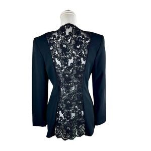 Vintage 1980s Electra Casadei Sheer Lace Back Blazer